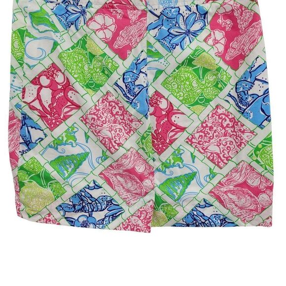 Lilly Pulitzer Jubilee Skirt 12 Multicolor‎ Patch Print A-line Mini Vibrant Fish - Picture 10 of 12